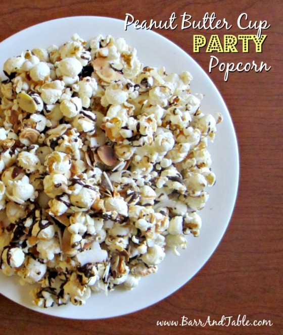 Peanut Butter Cup Party Popcorn Barr & Table
